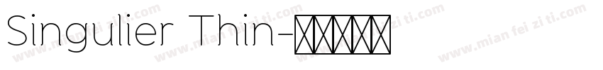 Singulier Thin字体转换